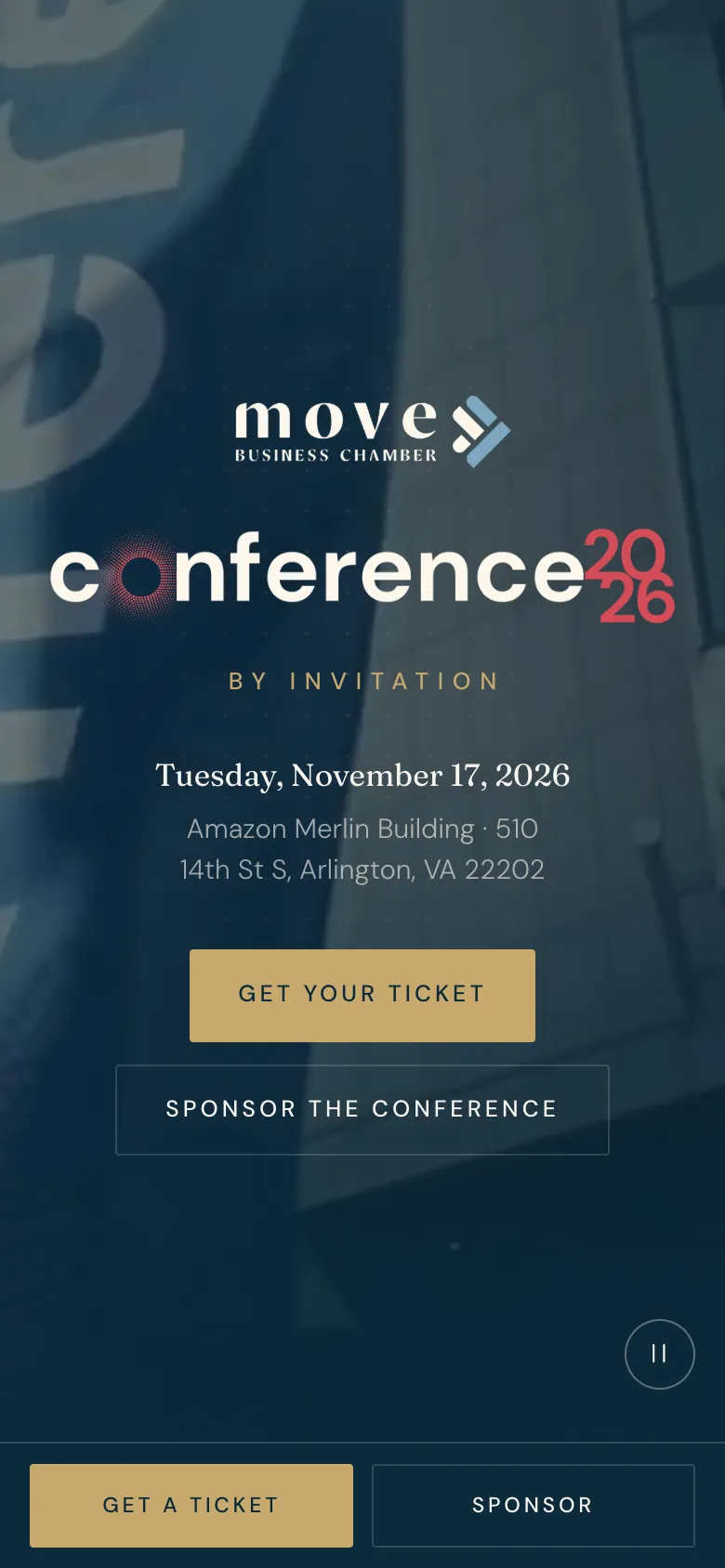 The MOVE conference site on a phone